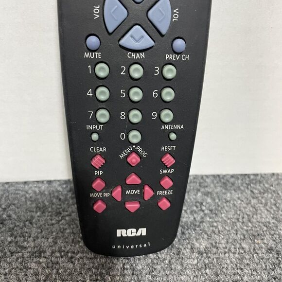 RCA Universal Remote Control Black Multi Device TV VCR SAT Cable Audio PIP - Picture 3 of 8
